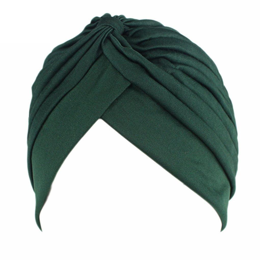 Women Turban Caps Headscarf Pleated Wrap Chemo Cap