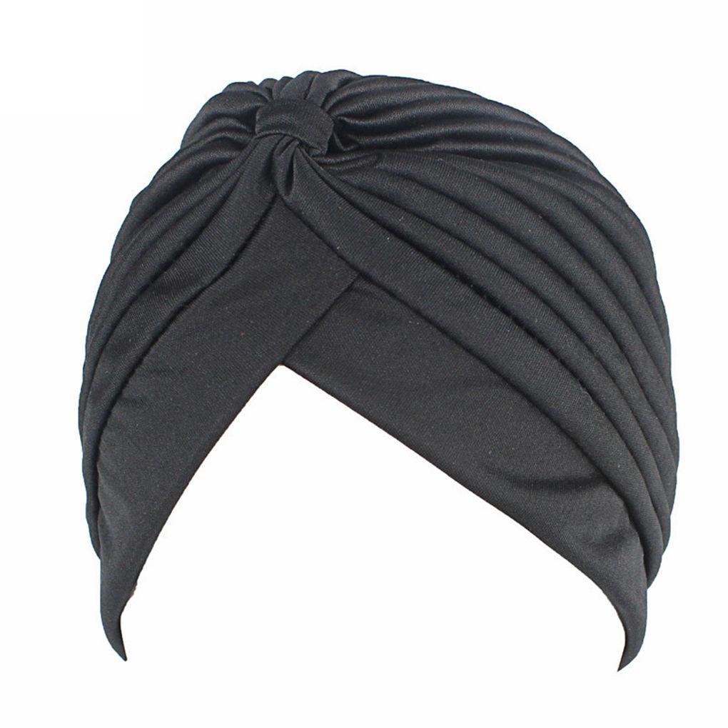 Women Turban Caps Headscarf Pleated Wrap Chemo Cap