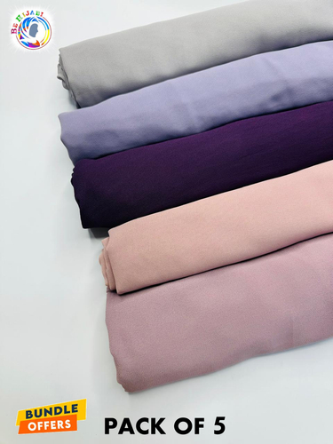 Georgette Chiffon Hijabs & Scarves Deal 22 ( Pack of 5 )