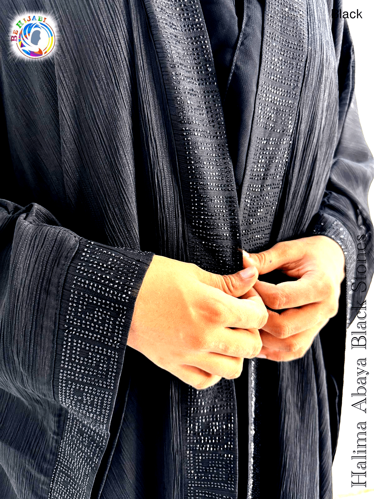 Halima Abaya Black Stones