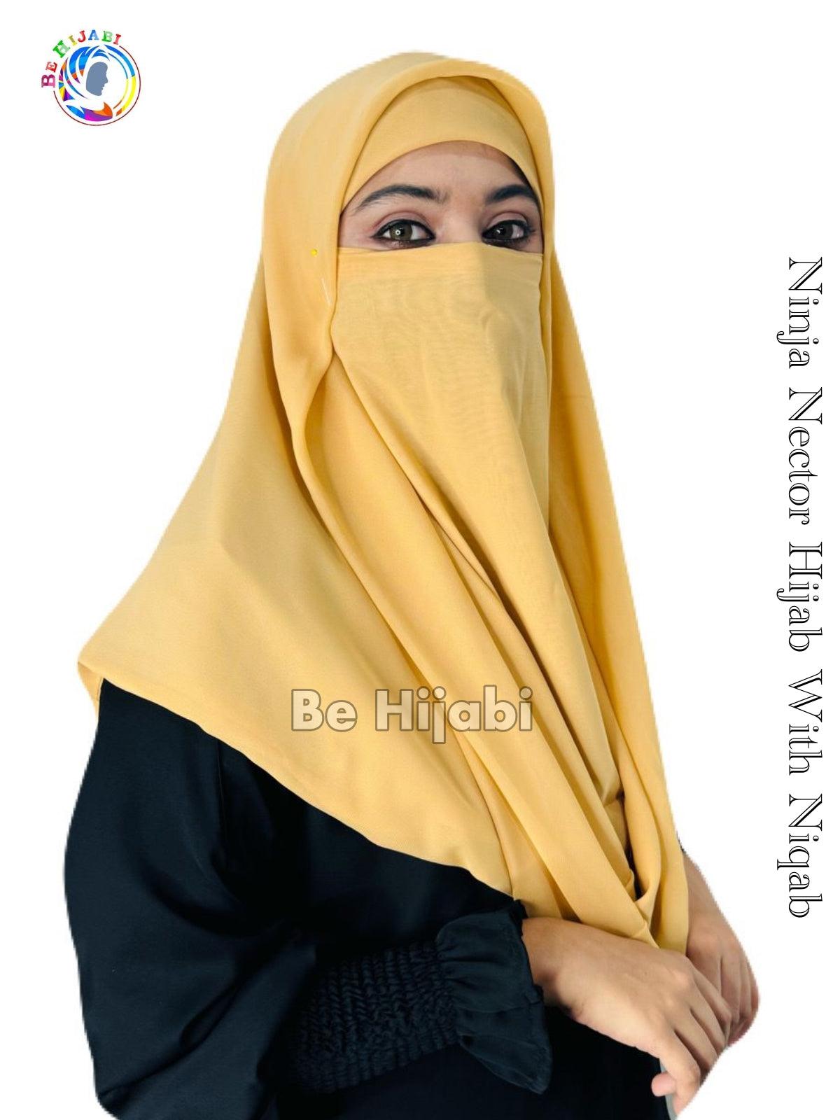 Ninja Nector Hijab With Niqab Color Skin