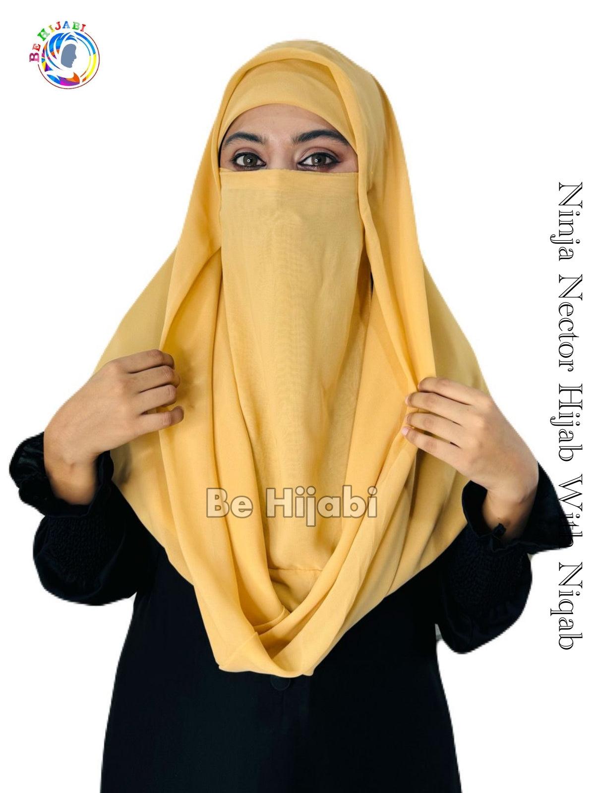 Ninja Nector Hijab With Niqab Color Skin