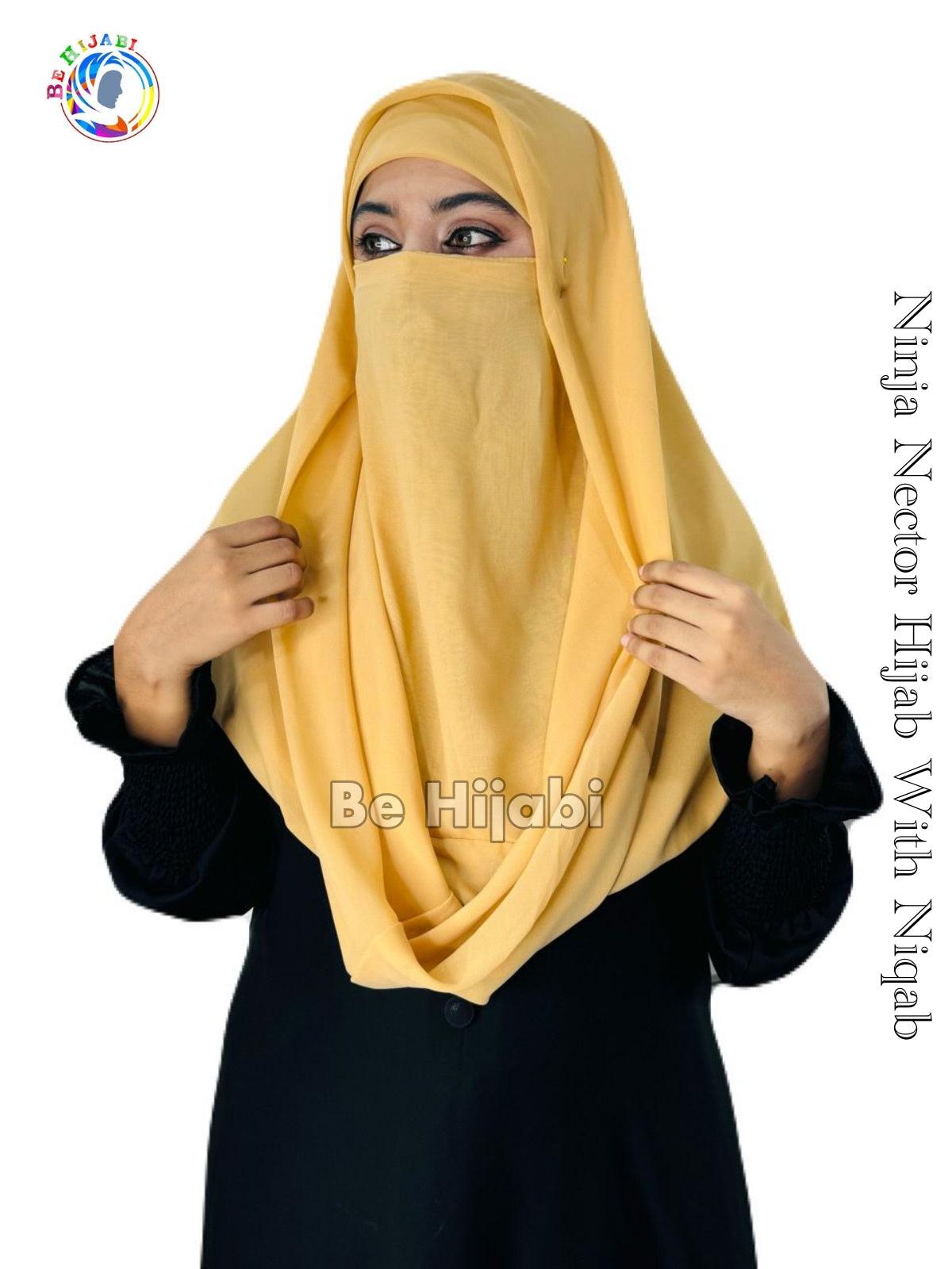 Ninja Nector Hijab With Niqab Color Skin