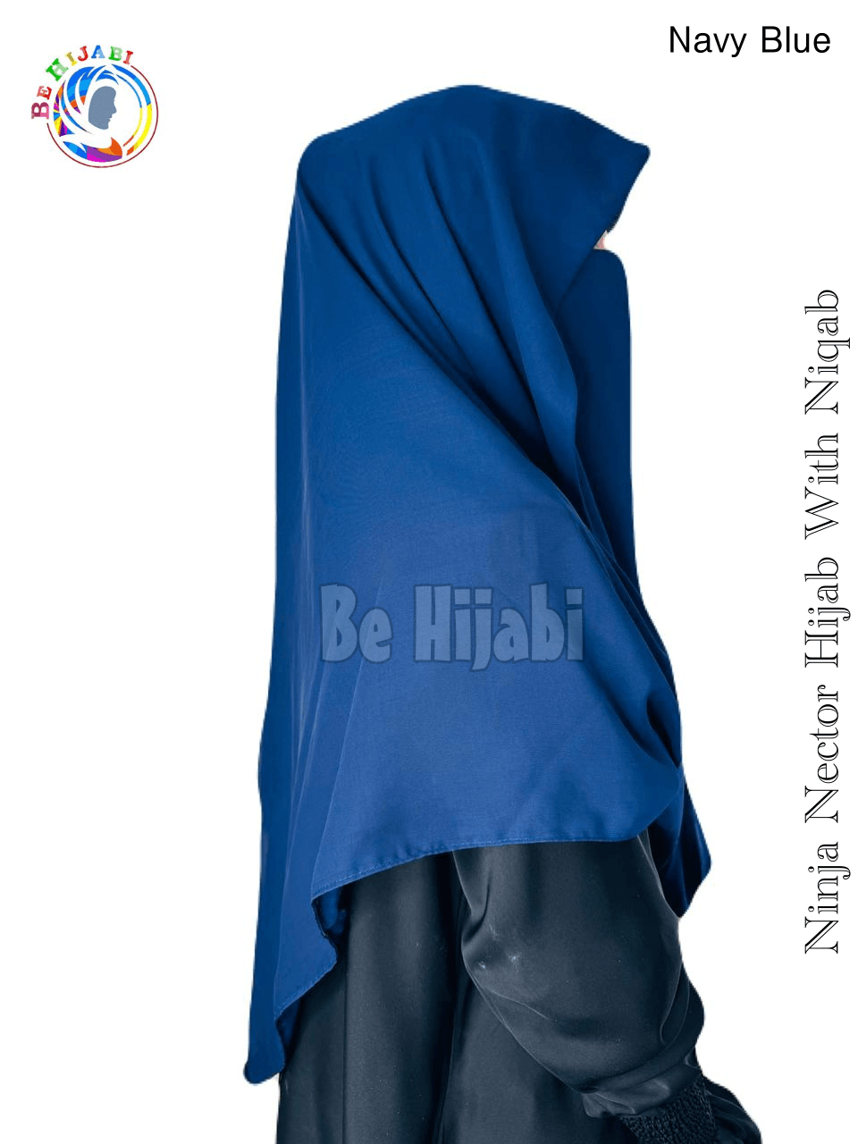 Ninja Nector Hijab With Niqab Color Navy Blue