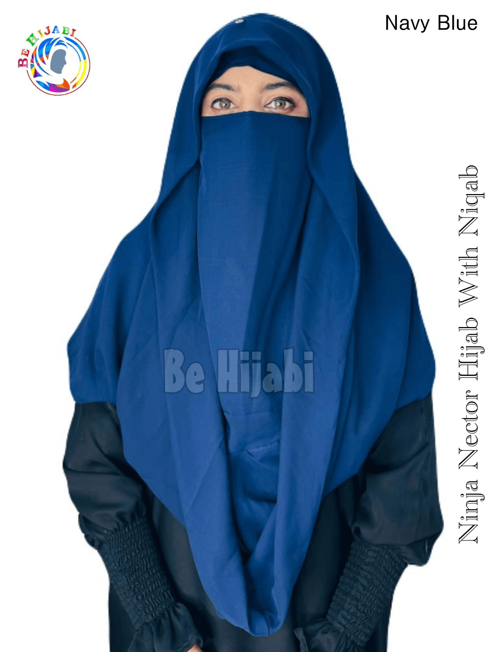 Ninja Nector Hijab With Niqab Color Navy Blue