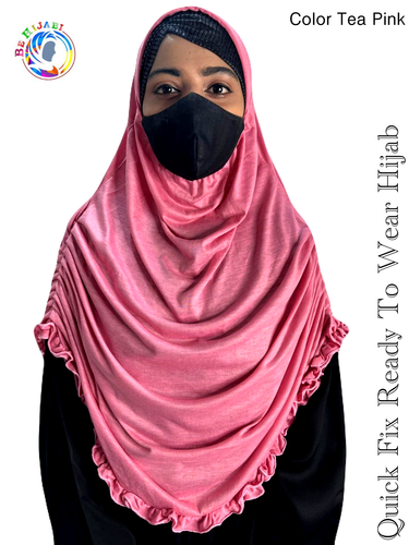 Quick Fix Plating Ready To Wear Hijab Pink