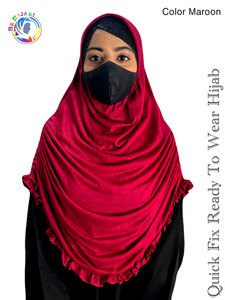 Quick Fix Plating Ready To Wear Hijab Maroon