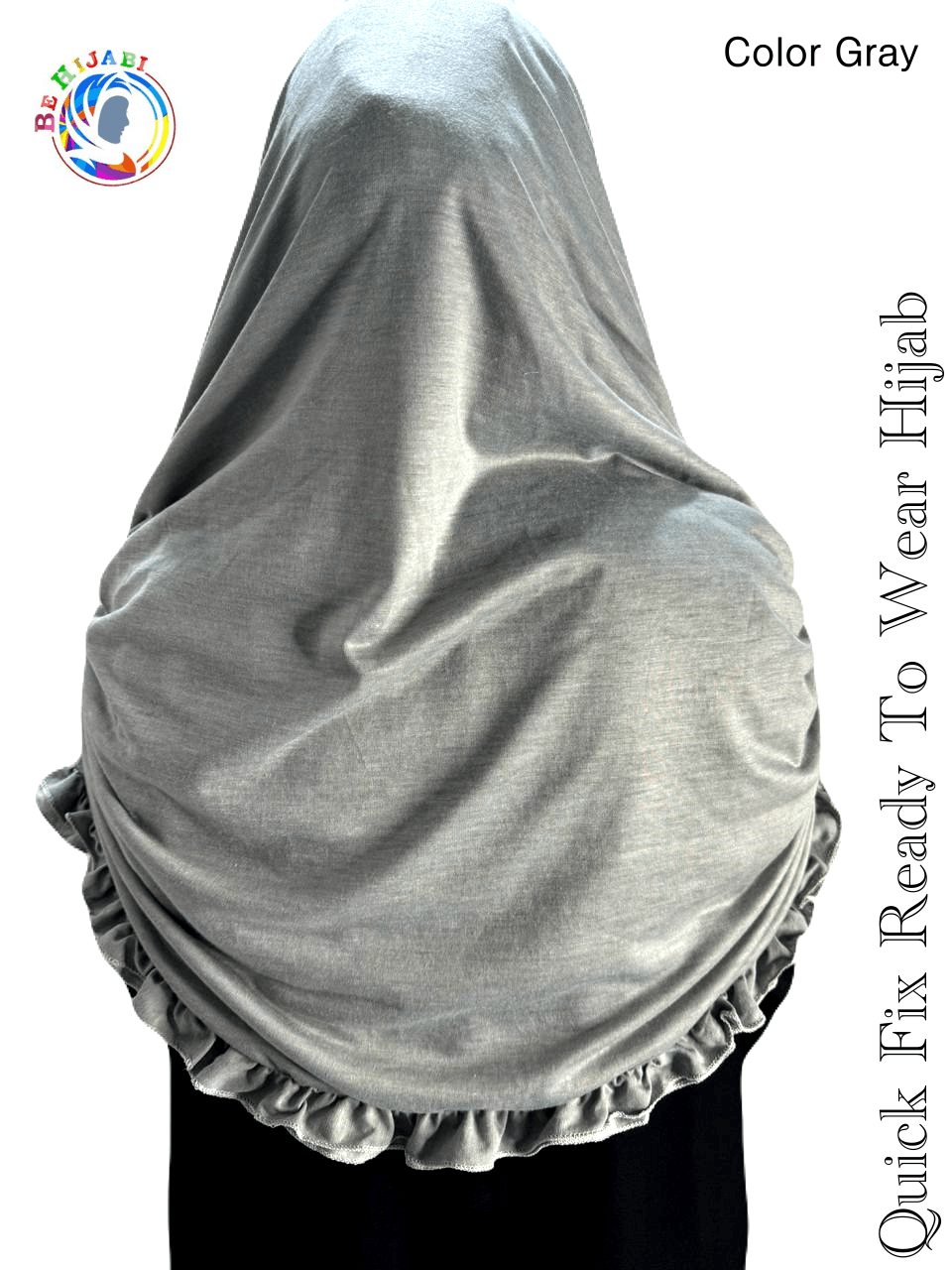 Quick Fix Plating Ready To Wear Hijab Gray