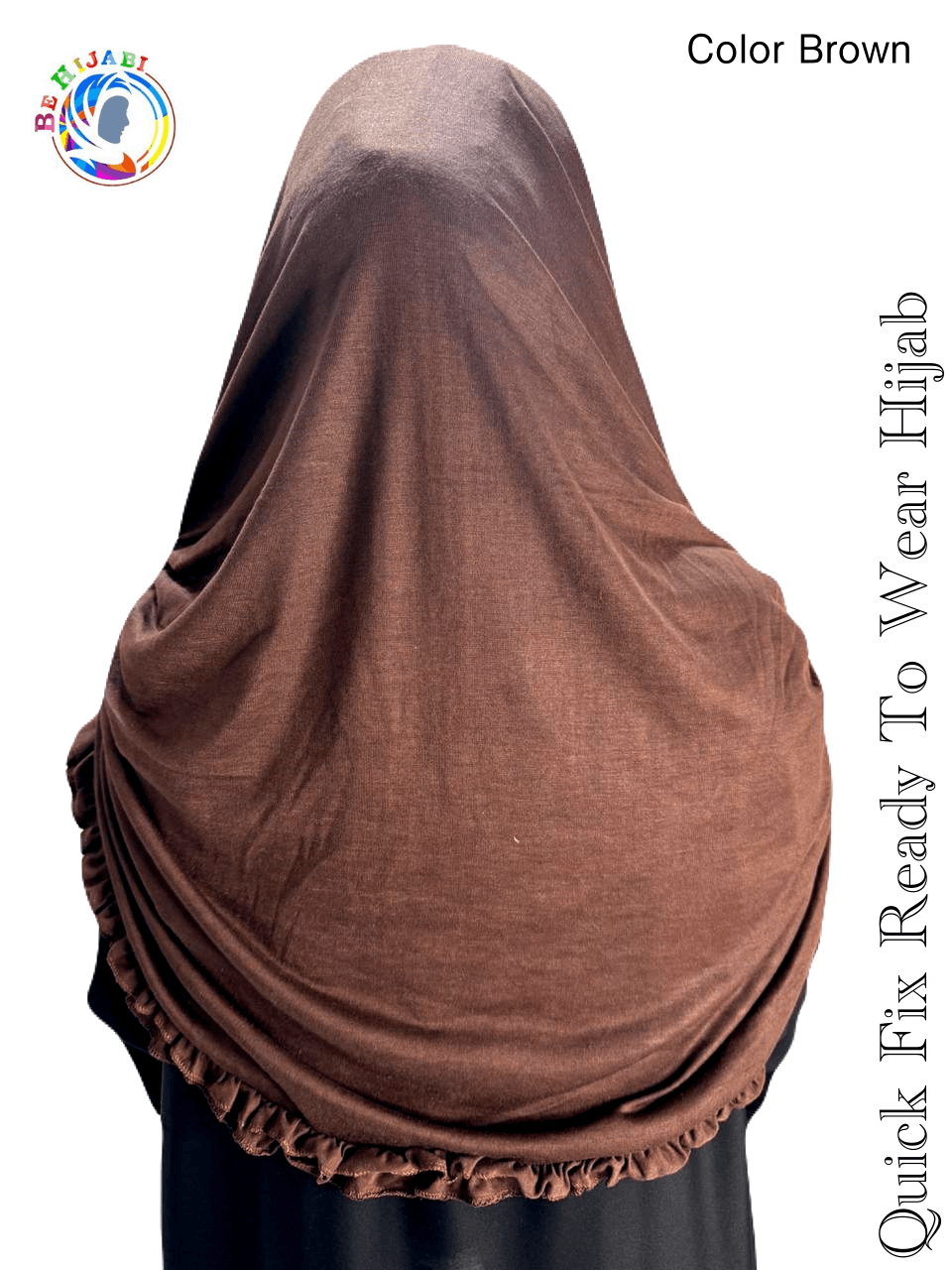 Quick Fix Plating Ready To Wear Hijab Brown