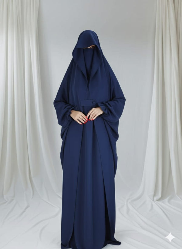 PREMIUM SAUDI JILBAB - Navy Blue