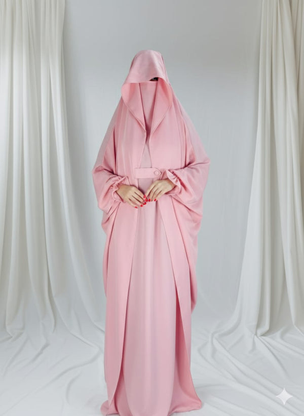 PREMIUM SAUDI JILBAB - Light Pink
