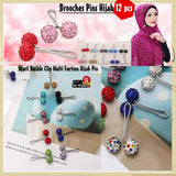 Scarf Buckle Clip Multi Fuction Muslim Brooches Pins Hijab rhinestone brooch wide Safety Scarf Pins For Women