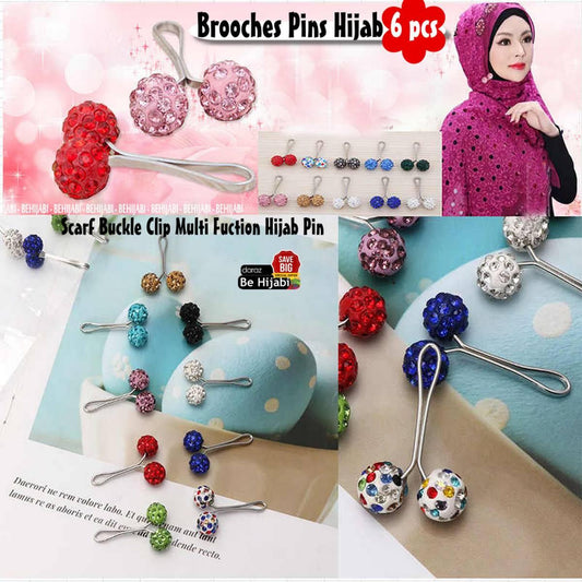 Scarf Buckle Clip Multi Fuction Muslim Brooches Pins Hijab rhinestone brooch wide Safety Scarf Pins For Women