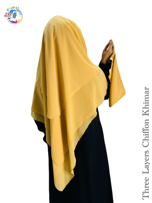 Three Layers Chiffon Khimar Color 23