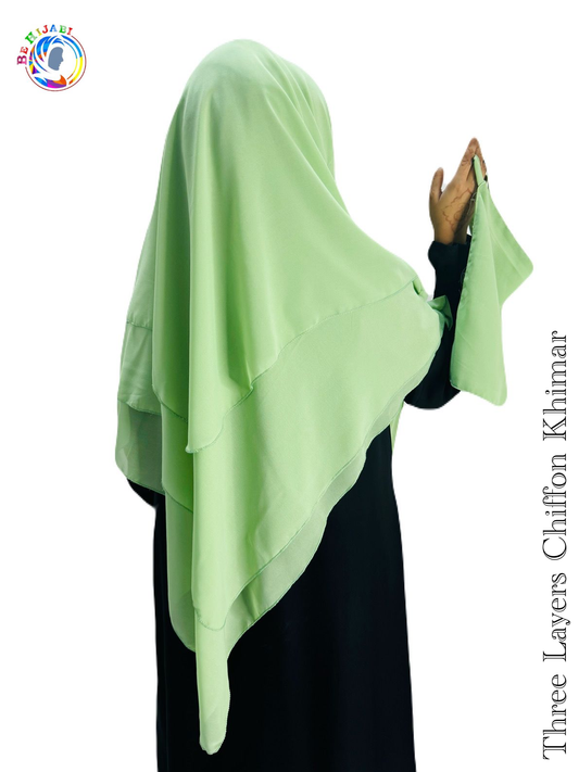 Three Layers Chiffon Khimar Color 25