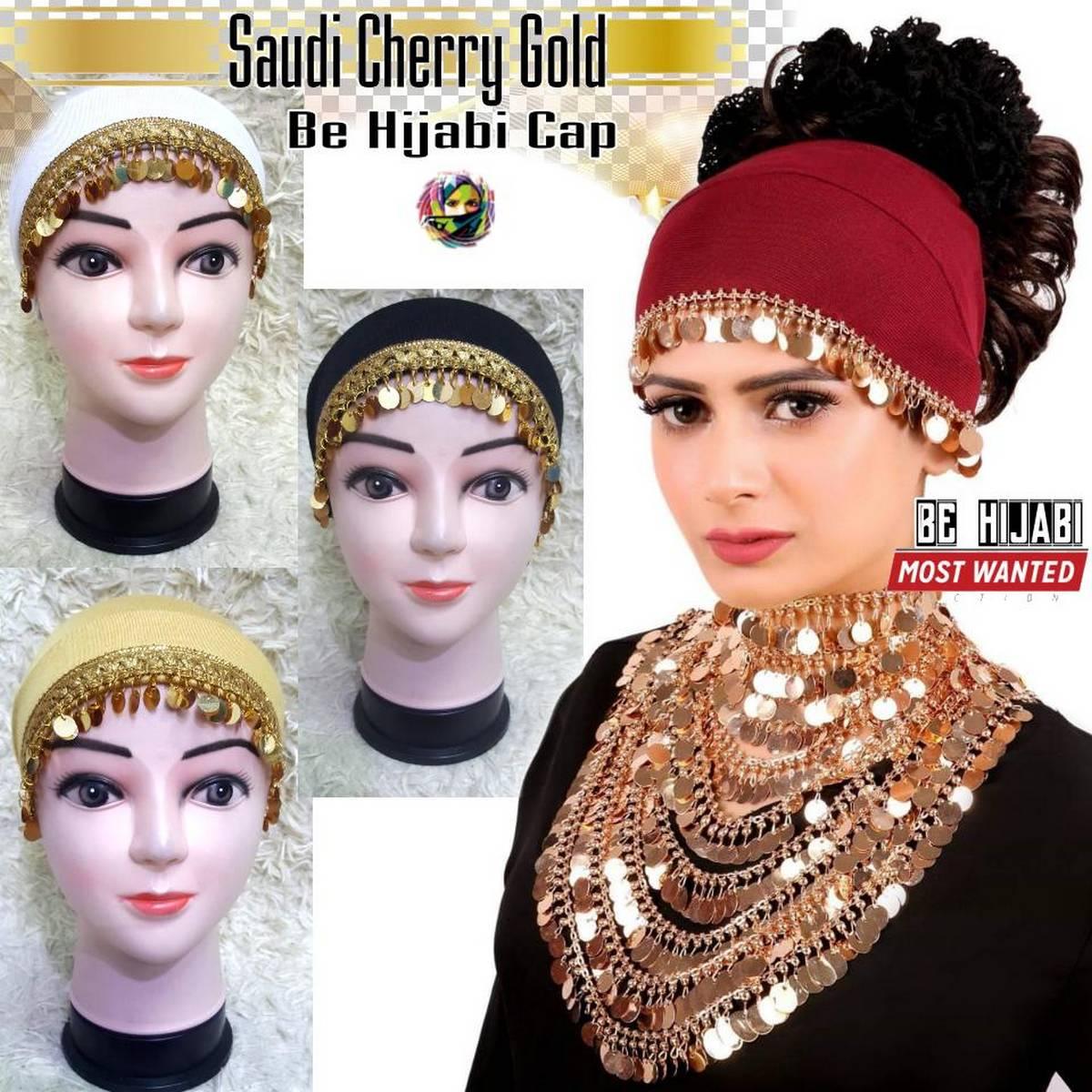 Pack of 3 Saudi Cherry Gold Cap Original