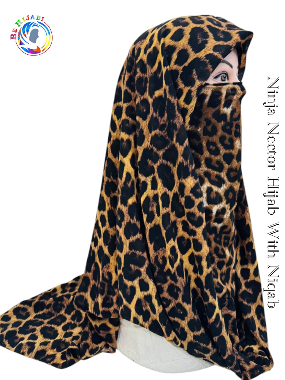 Printed Ninja Nector Hijab With Niqab Design C1