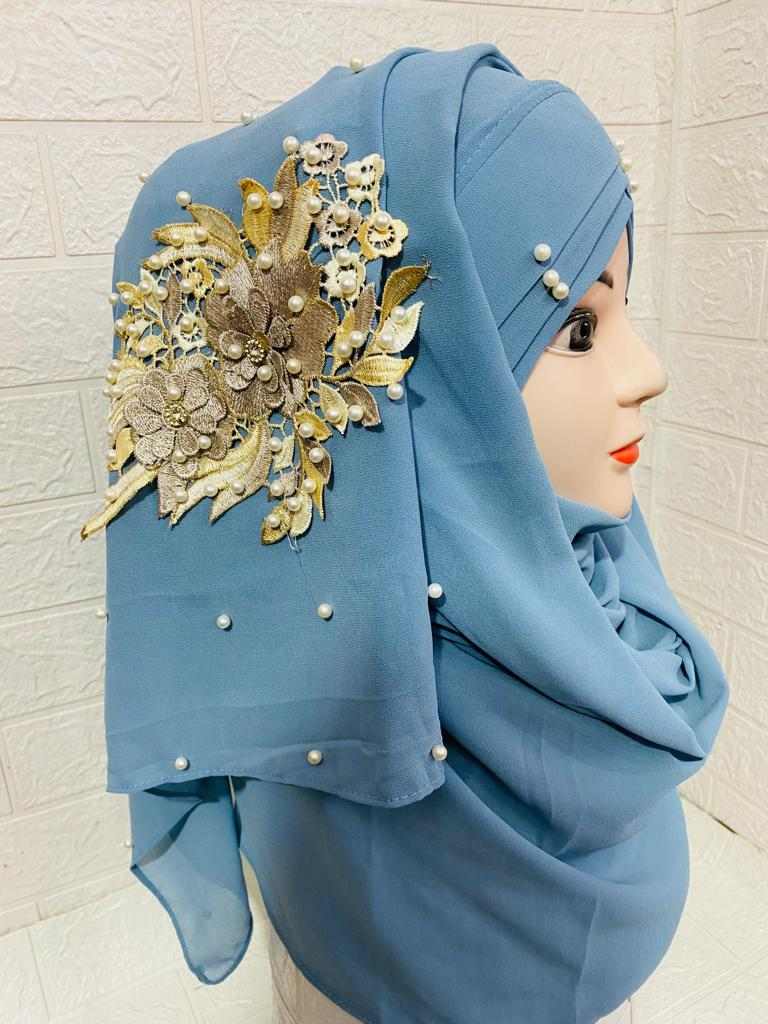 Floral Turkish Ready To Wear Hijab