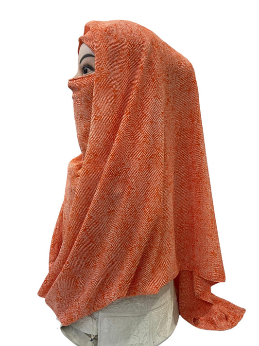 Printed Ninja Nector Hijab With Niqab Design C12