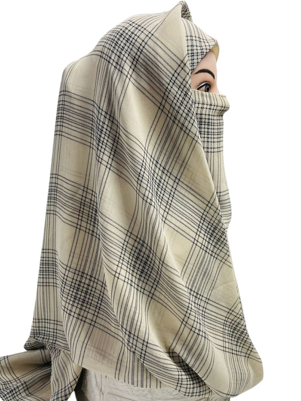 Printed Ninja Nector Hijab With Niqab Design E6