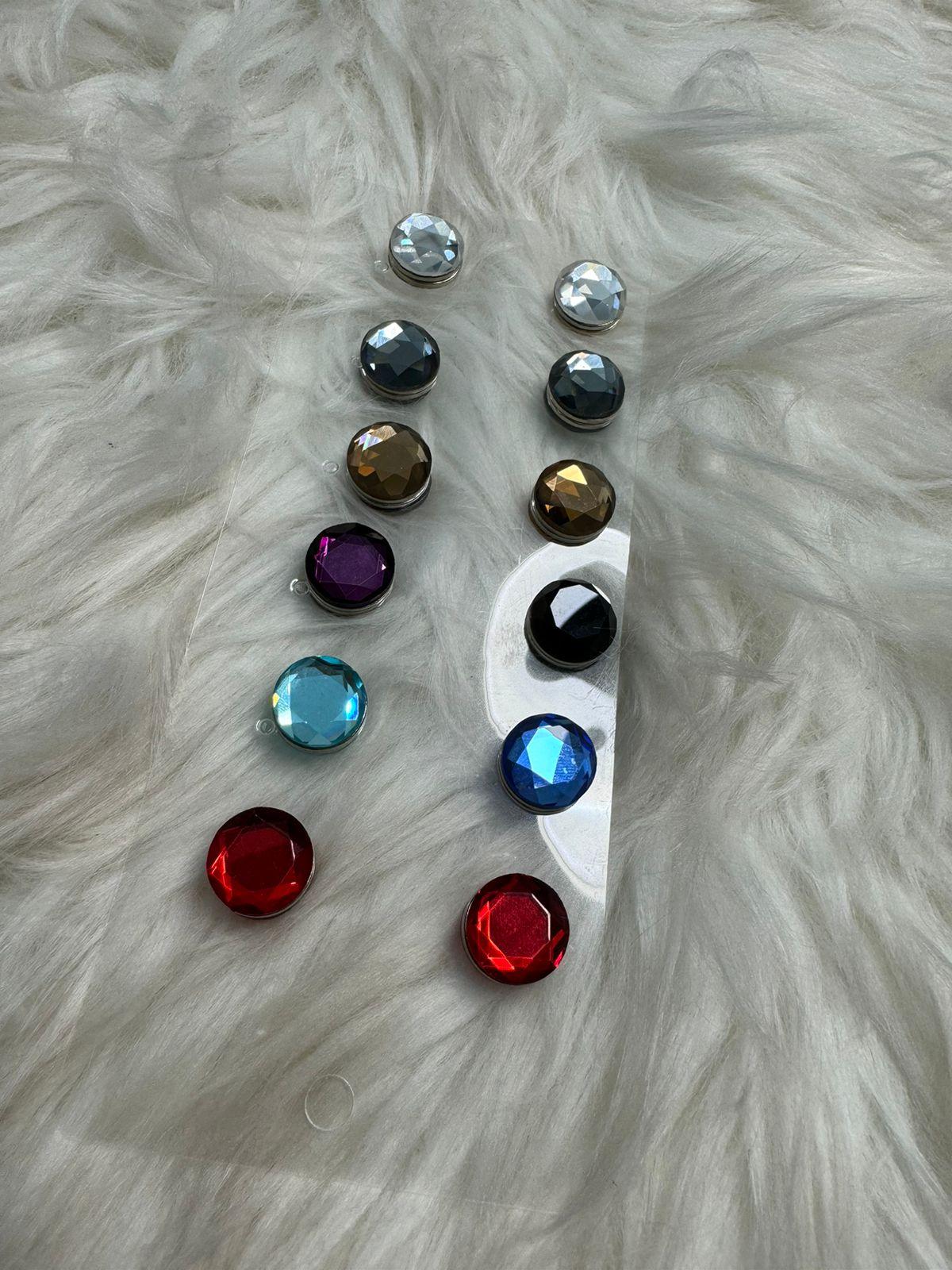 Magnetic Pins Cristal 1 Pair Random Color