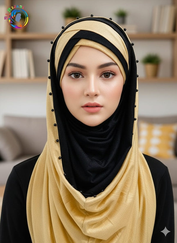 Pin less Hijab Skin Black