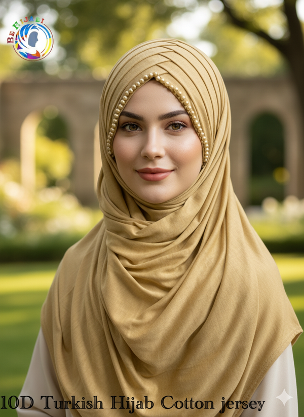 10 D Turkish Hijab Cotton jersey Color Skin