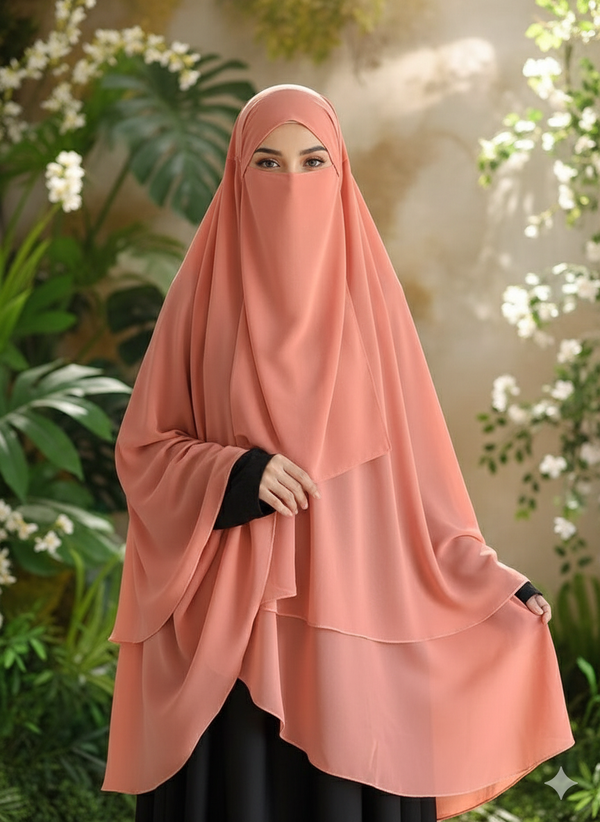 Zipper Hijab With Niqab Colors