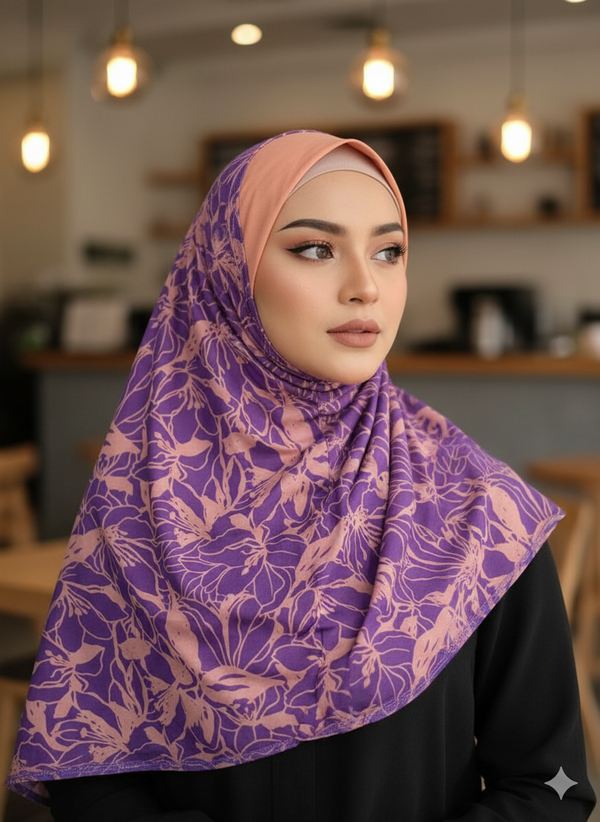 Malaysian Pinless Hijab Design 1