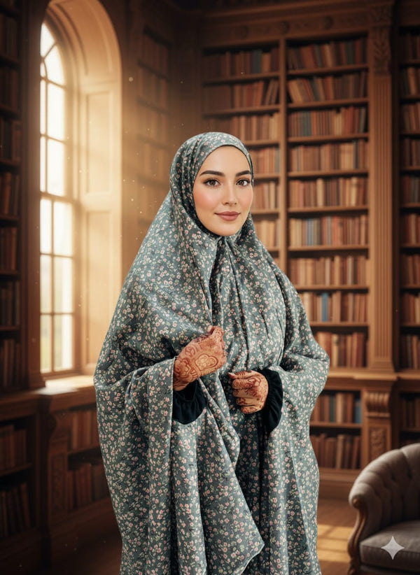 Chadar with Sleeves - Prayer / Namaz Chadar Full Hijab Color Grey