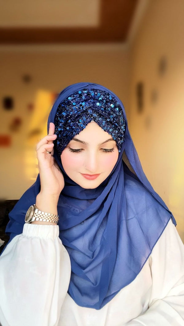 Bridal Hijab Shining Star 2.0 Blue