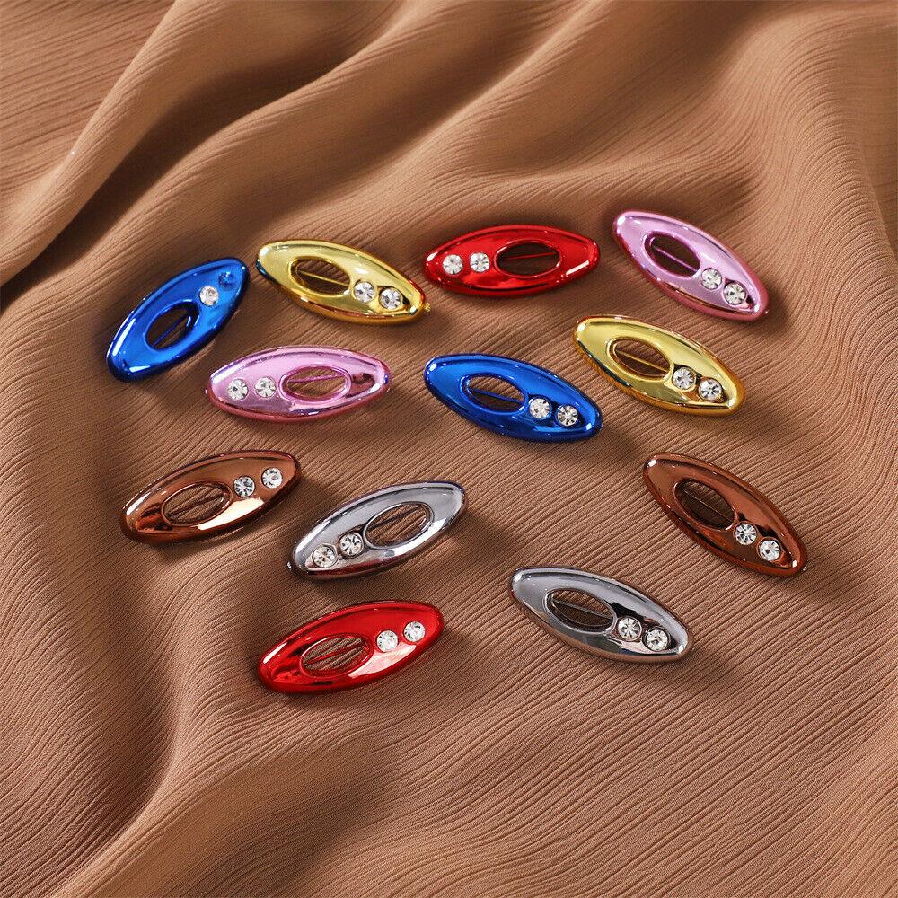 12 Pcs Plastic Rhinestone Muslim Hijab Pins Islamic Scarf Safety Pins