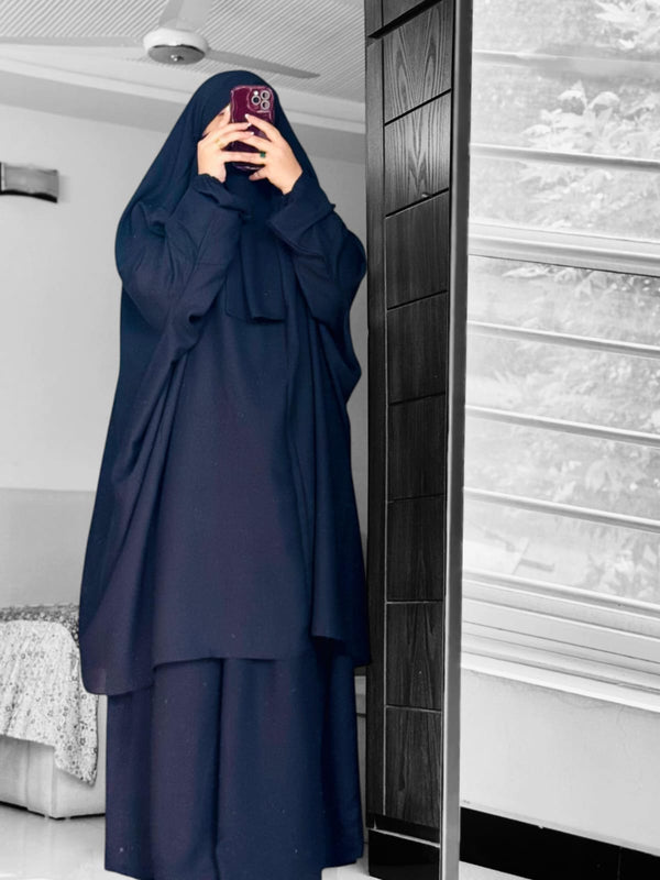 Three Piece Jilbab Color Black