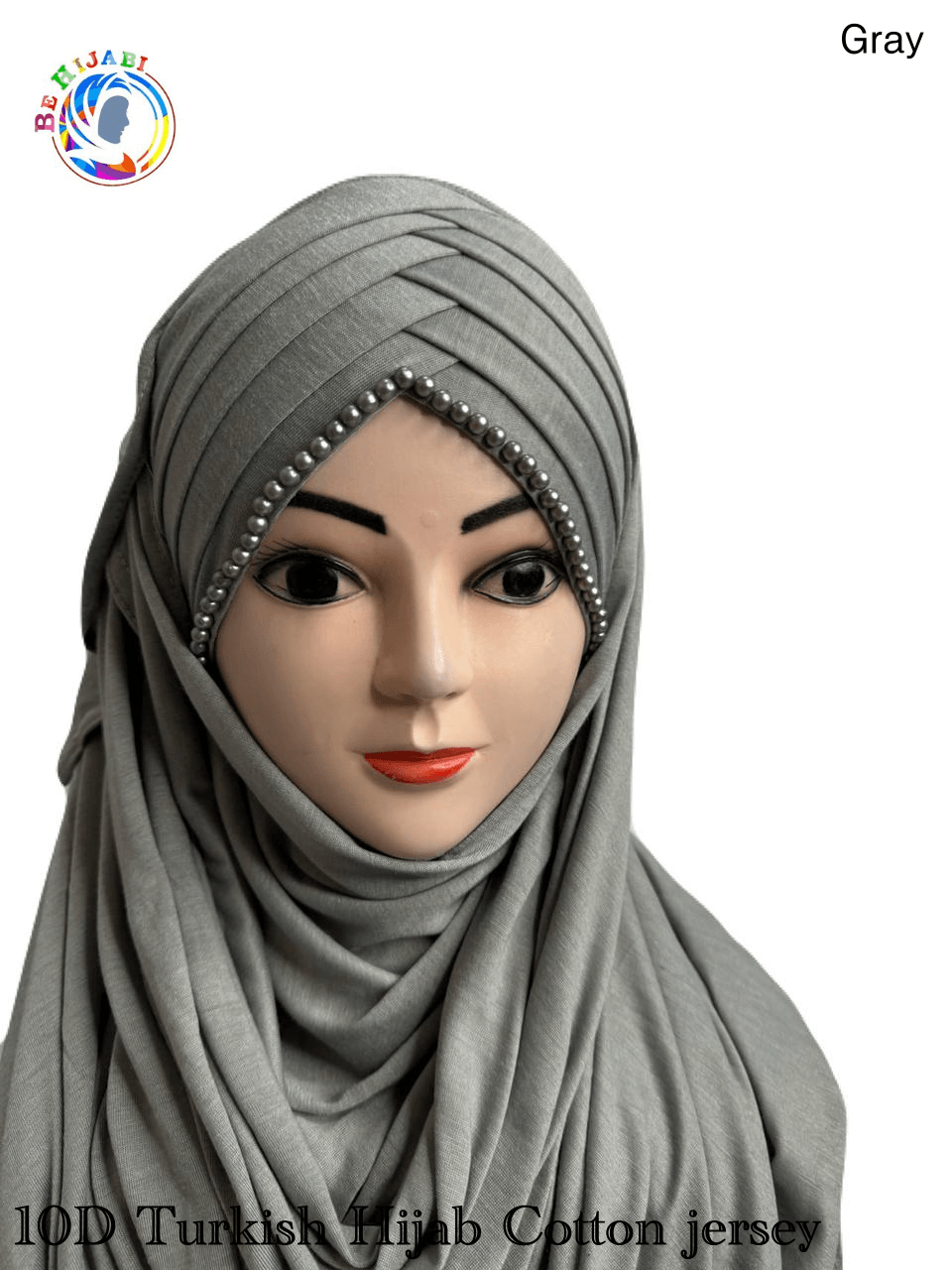 10 D Turkish Hijab Cotton jersey Color Gray