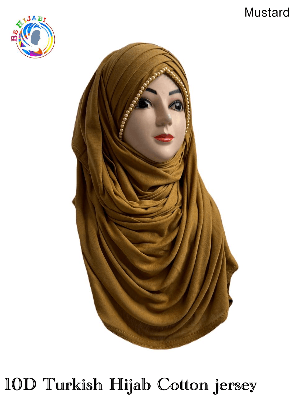 10 D Turkish Hijab Cotton jersey Color Mustard