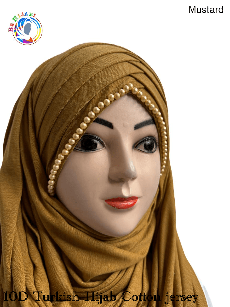 10 D Turkish Hijab Cotton jersey Color Mustard