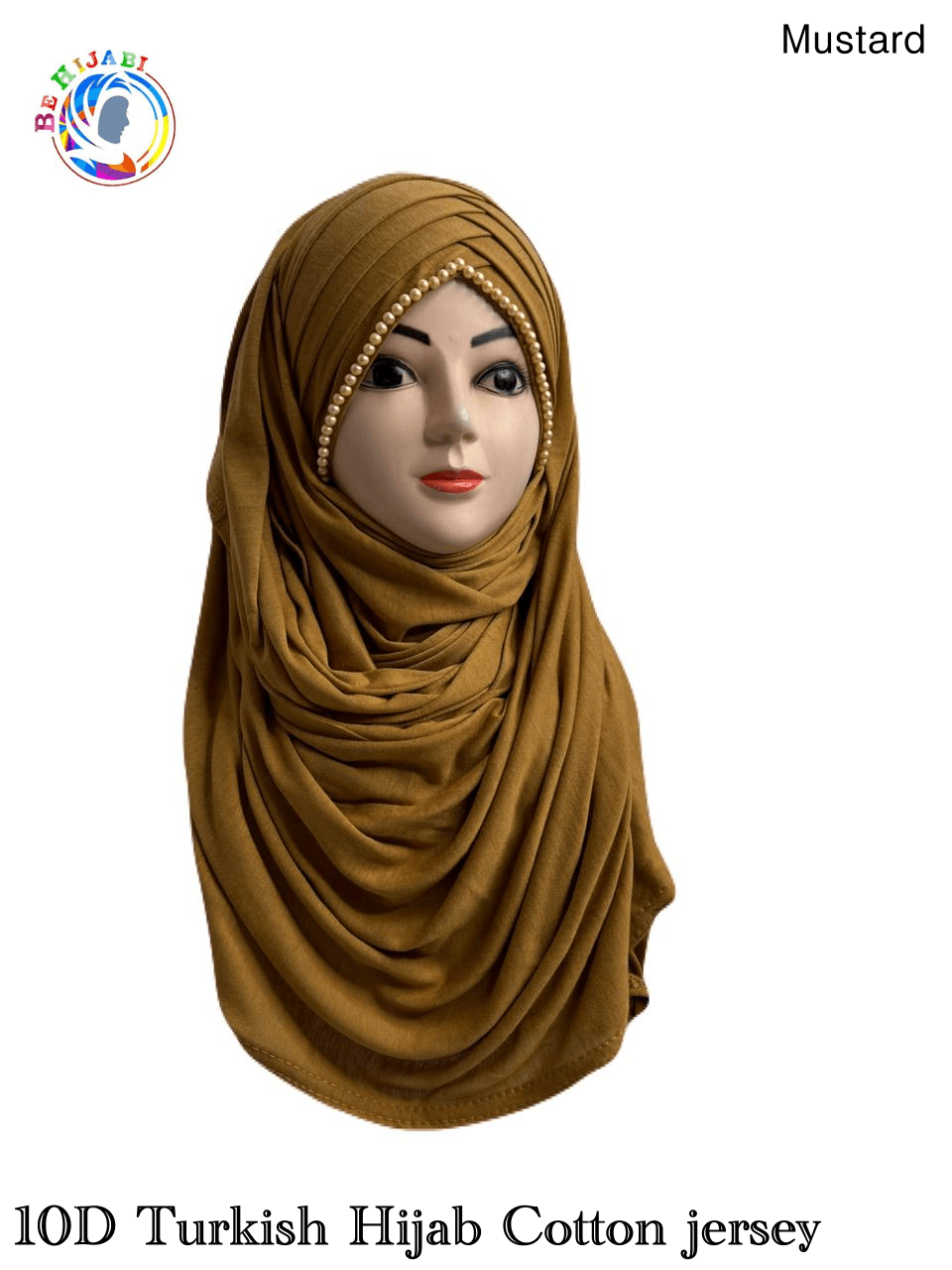 10 D Turkish Hijab Cotton jersey Color Mustard