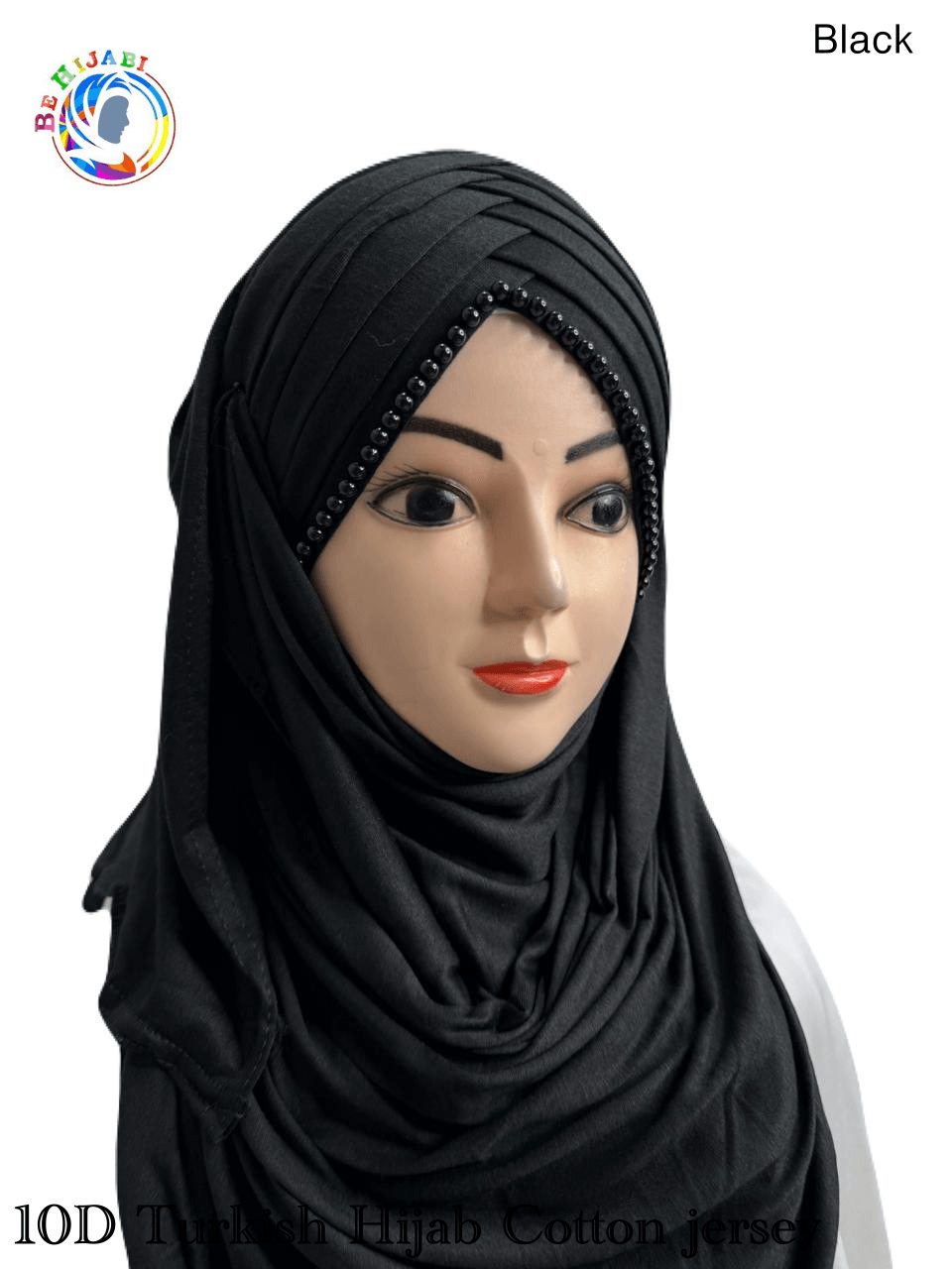 10 D Turkish Hijab Cotton jersey Color Black