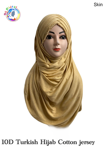 10 D Turkish Hijab Cotton jersey Color Skin