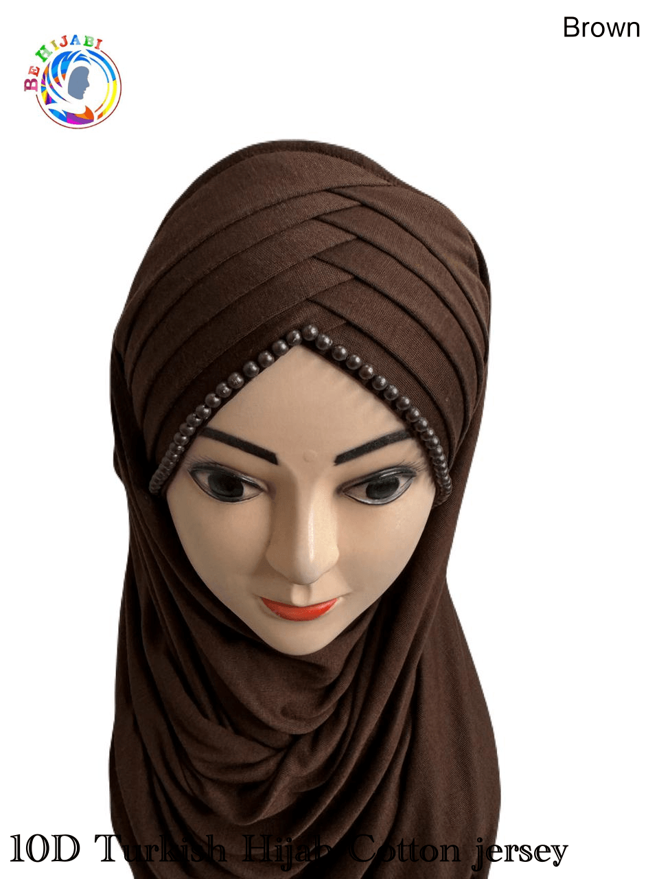 10 D Turkish Hijab Cotton jersey Color Brown