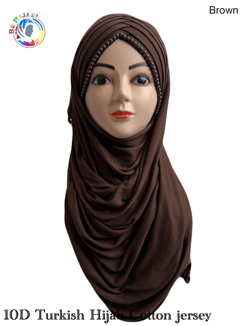 10 D Turkish Hijab Cotton jersey Color Brown