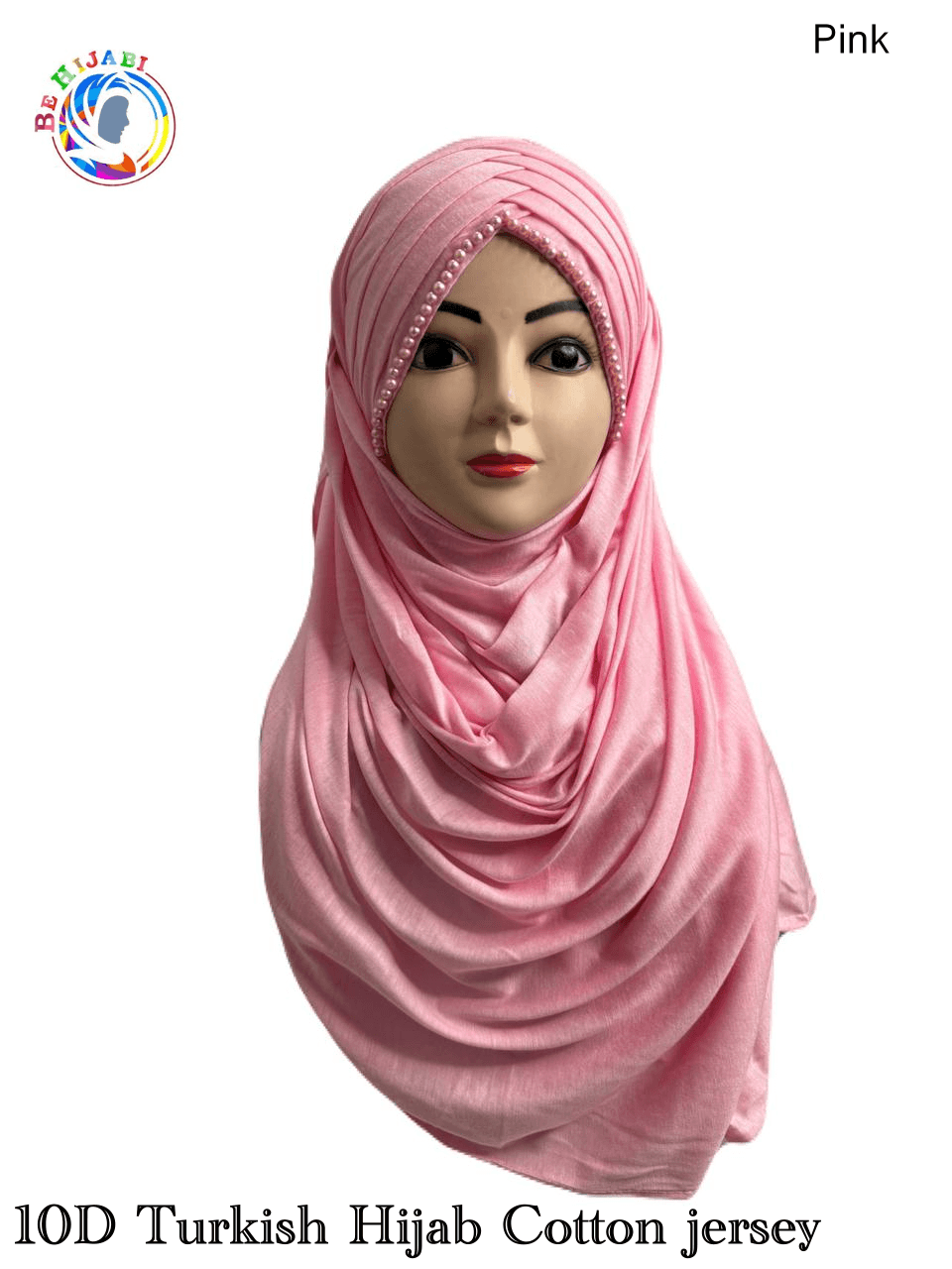 10 D Turkish Hijab Cotton jersey Color Pink