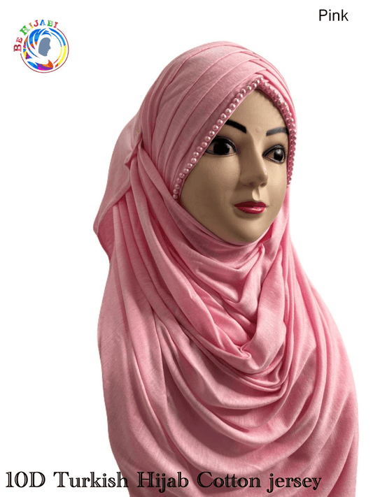 10 D Turkish Hijab Cotton jersey Color Pink