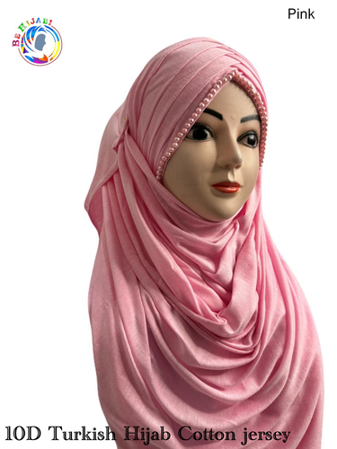 10 D Turkish Hijab Cotton jersey Color Pink