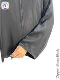 Zipper Abaya Black