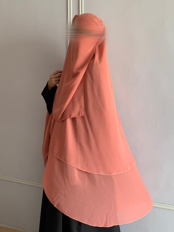 Zipper Hijab With Niqab Rust